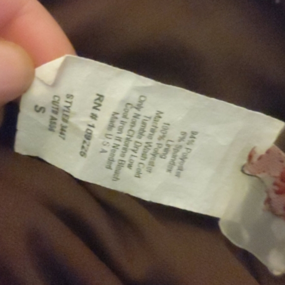 Sushi Flower Retro Brown & White Polka Dot Dress S - Picture 11 of 11